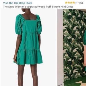 Green cotton tiered dress. Perfect for spring! Size 2xl